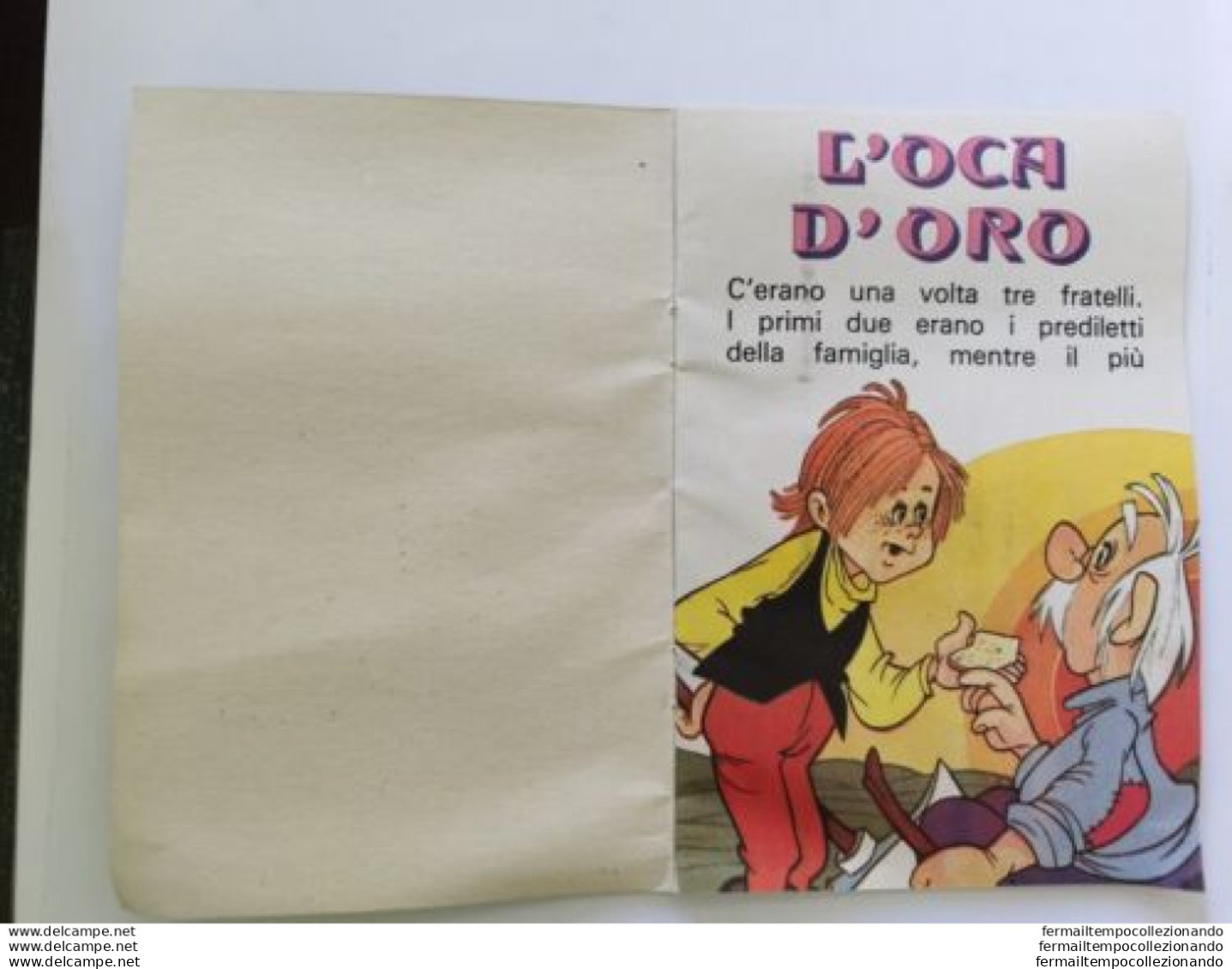 Bo13 Libro Fiaba Vintage L'oca D'oro Edizioni Arcobaleno Milano Pieghe - Andere & Zonder Classificatie