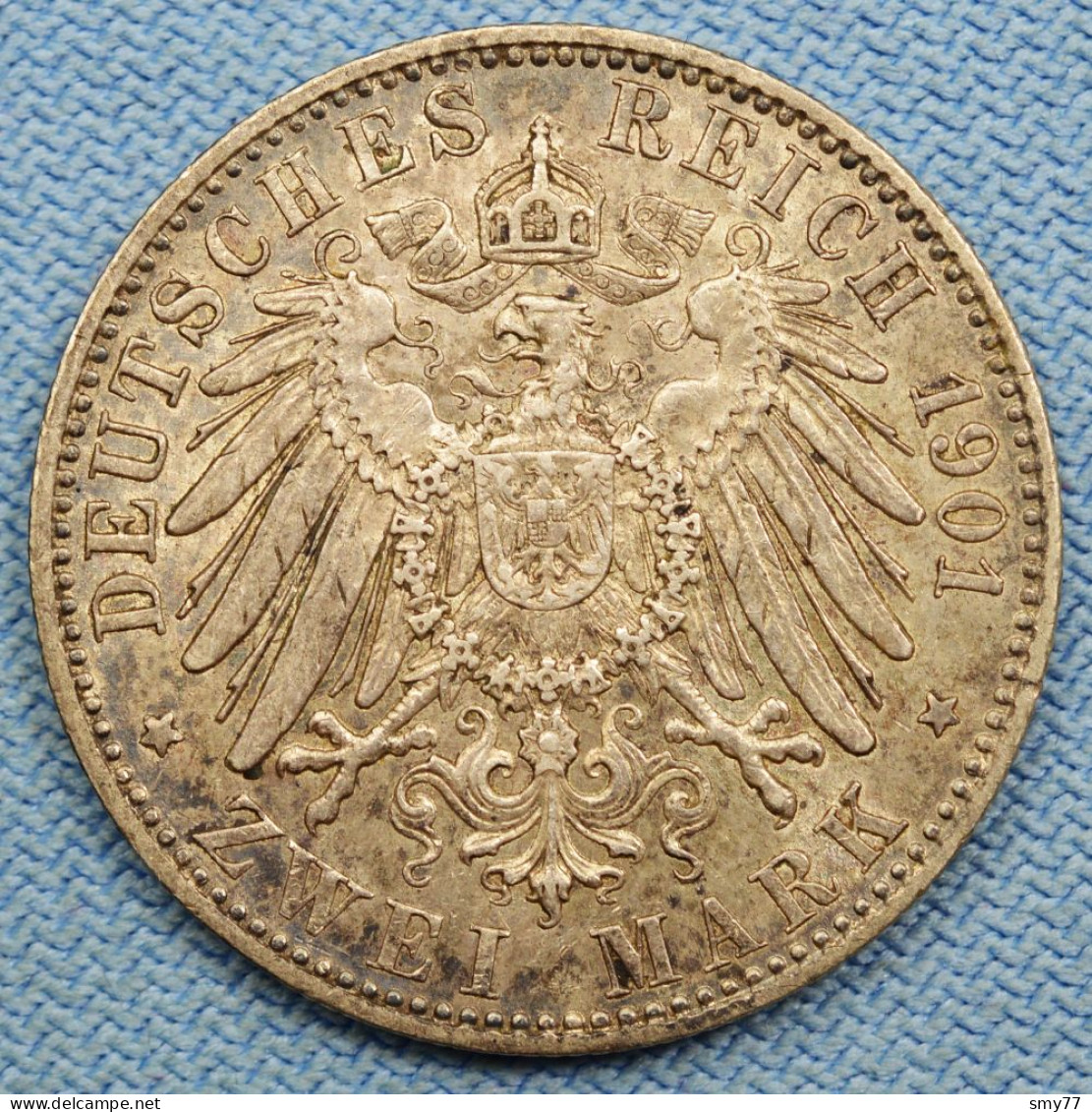 Preussen / Prussia • 2 Mark 1901 • Wilhelm II • Nice Black Patina •  Königreich / Prusse / German States • [24-725] - Altri & Non Classificati