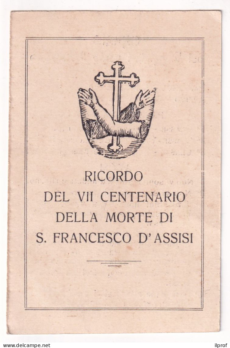 San Francesco D'Assisi VII° Centenario (A)-vecchio Santino - Rif. S431 - Religion & Esotérisme