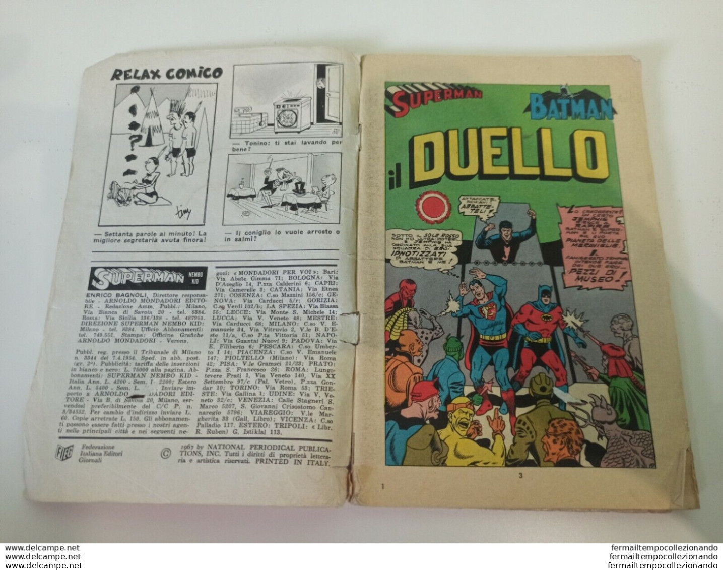Bc   Fumetto Superman N 565 1967 Nembo Kid 1967 - Autres & Non Classés