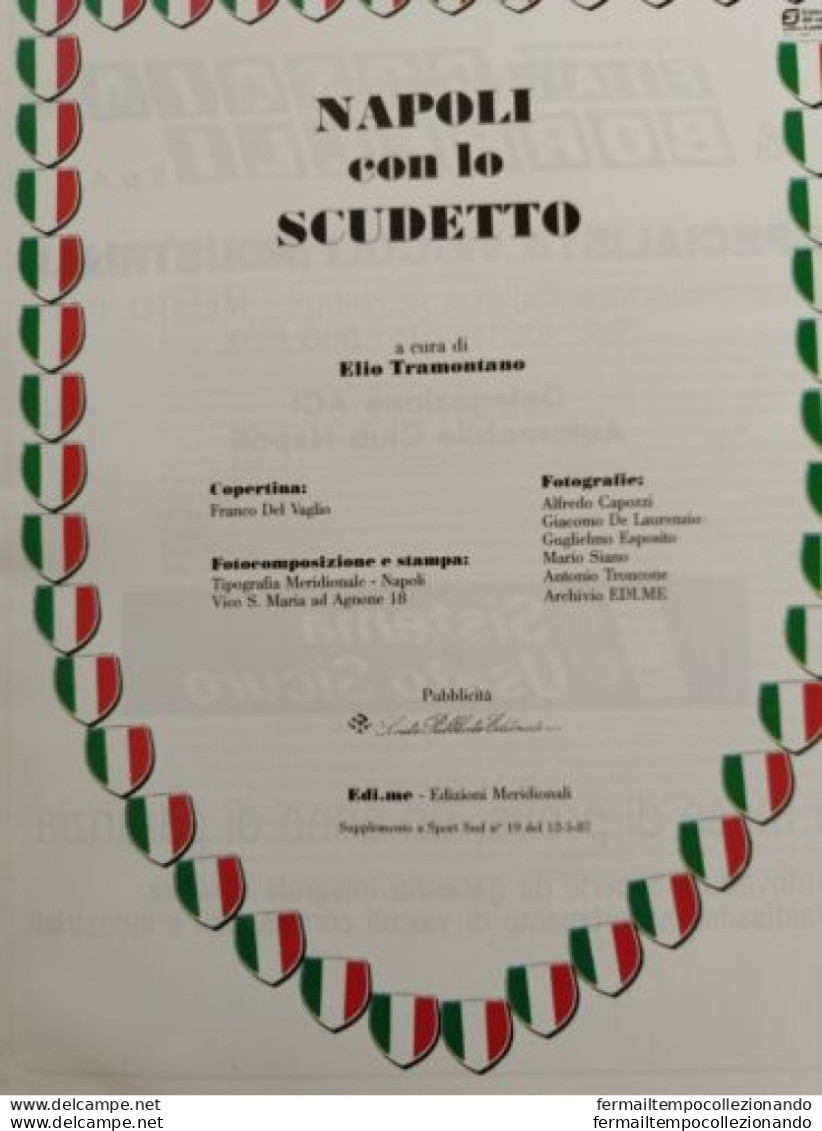 Bo Libro Napoli Con Lo Scudetto Maradona Di Elio Tramontano Edizioni Meridionali - Livres