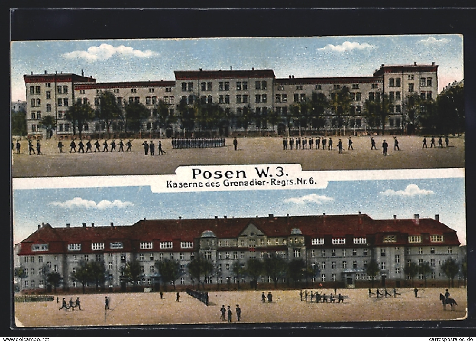 AK Posen / Poznan, Kaserne Des Grenadier-Regts. Nr. 6, Soldaten Bei Übungen  - Posen