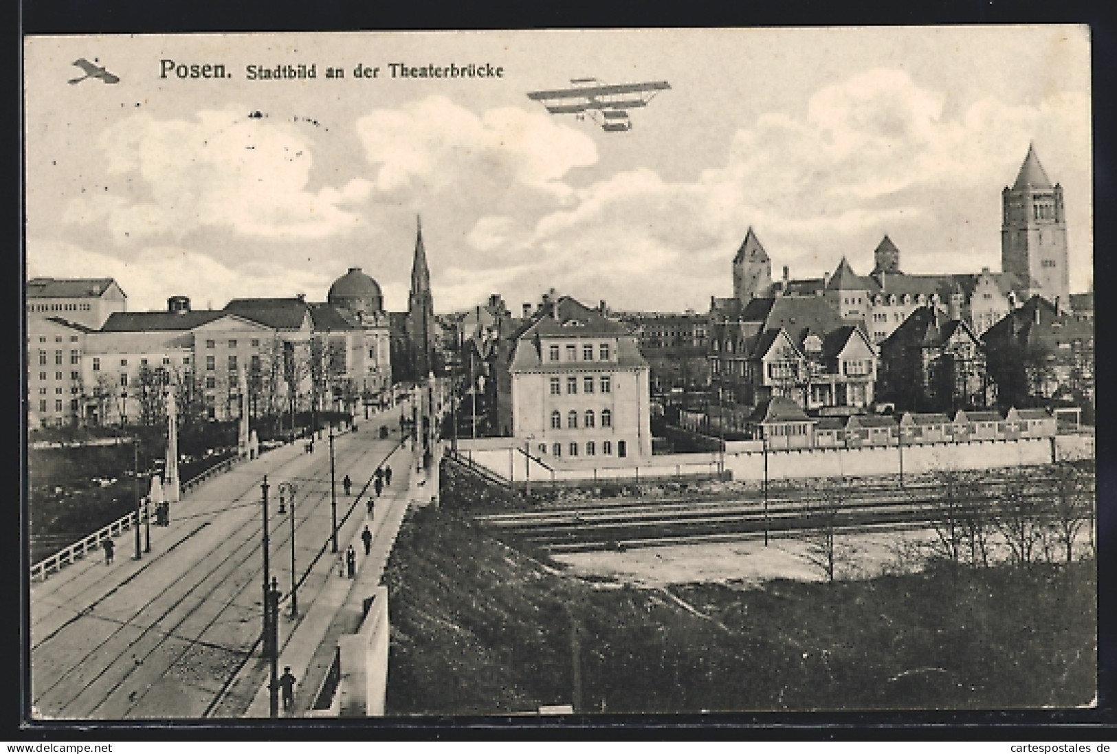 AK Posen, Stadtbild An Der Theaterbrücke  - Posen