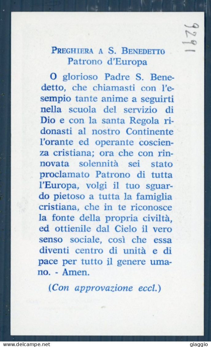 °°° Santino N. 9291 - S. Benedetto Nello Speco - Subiaco °°° - Religion & Esotérisme