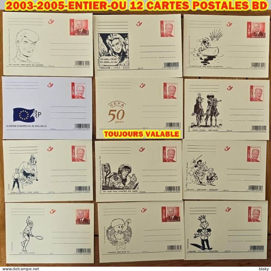 2003-2005-ENTIER-OU 12 CARTES POSTALES BD * IMPORTANT PRE TIMBREES - Illustrierte Postkarten (1971-2014) [BK]