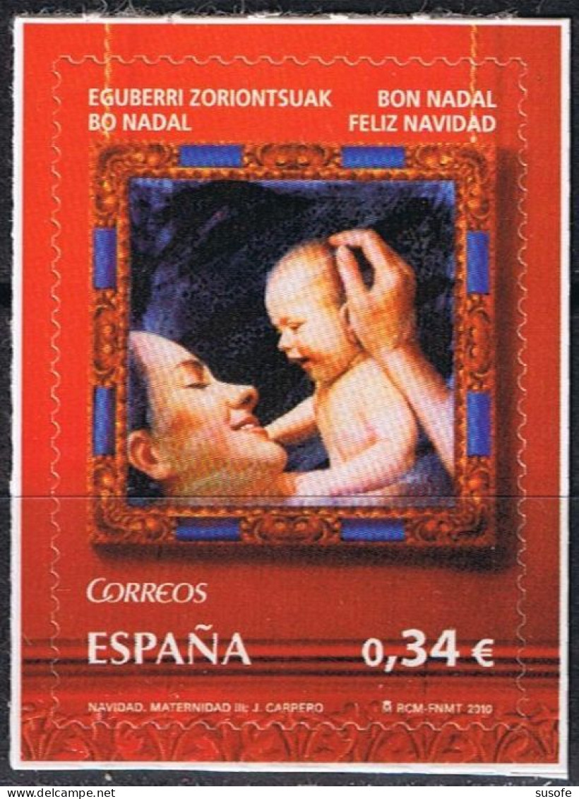 España 2010 Edifil 4609 Sello ** Navidad Maternidad III Enrique Jimenez Carrero Michel 4560 Yvert 4265 Spain Stamp - Nuovi