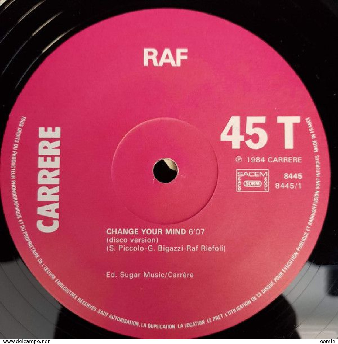 RAF  CHANGE YOUR MIND - 45 Toeren - Maxi-Single
