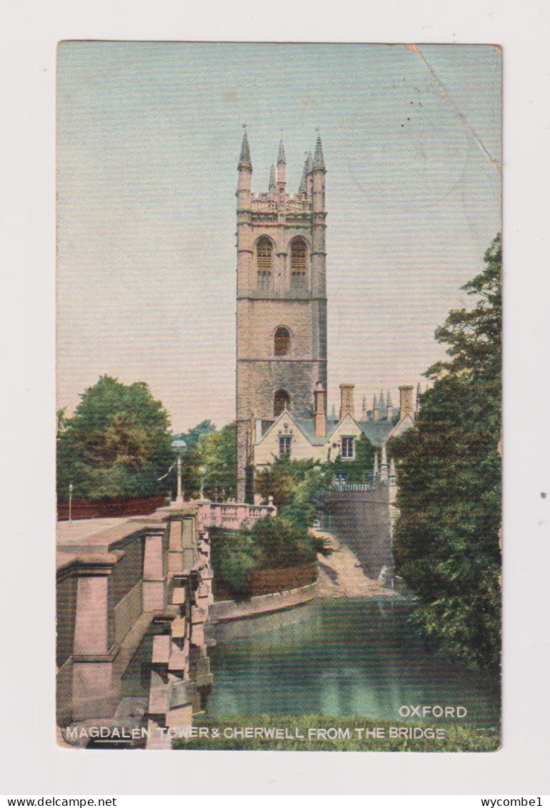 ENGLAND - Oxford Magdelen Tower Used Vintage Postcard - Oxford