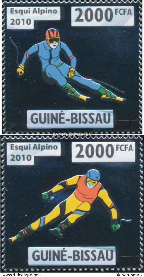 Guinea-Bissau 4666-4667 (complete. Issue) Unmounted Mint / Never Hinged 2010 Ski Alpine - Guinée-Bissau