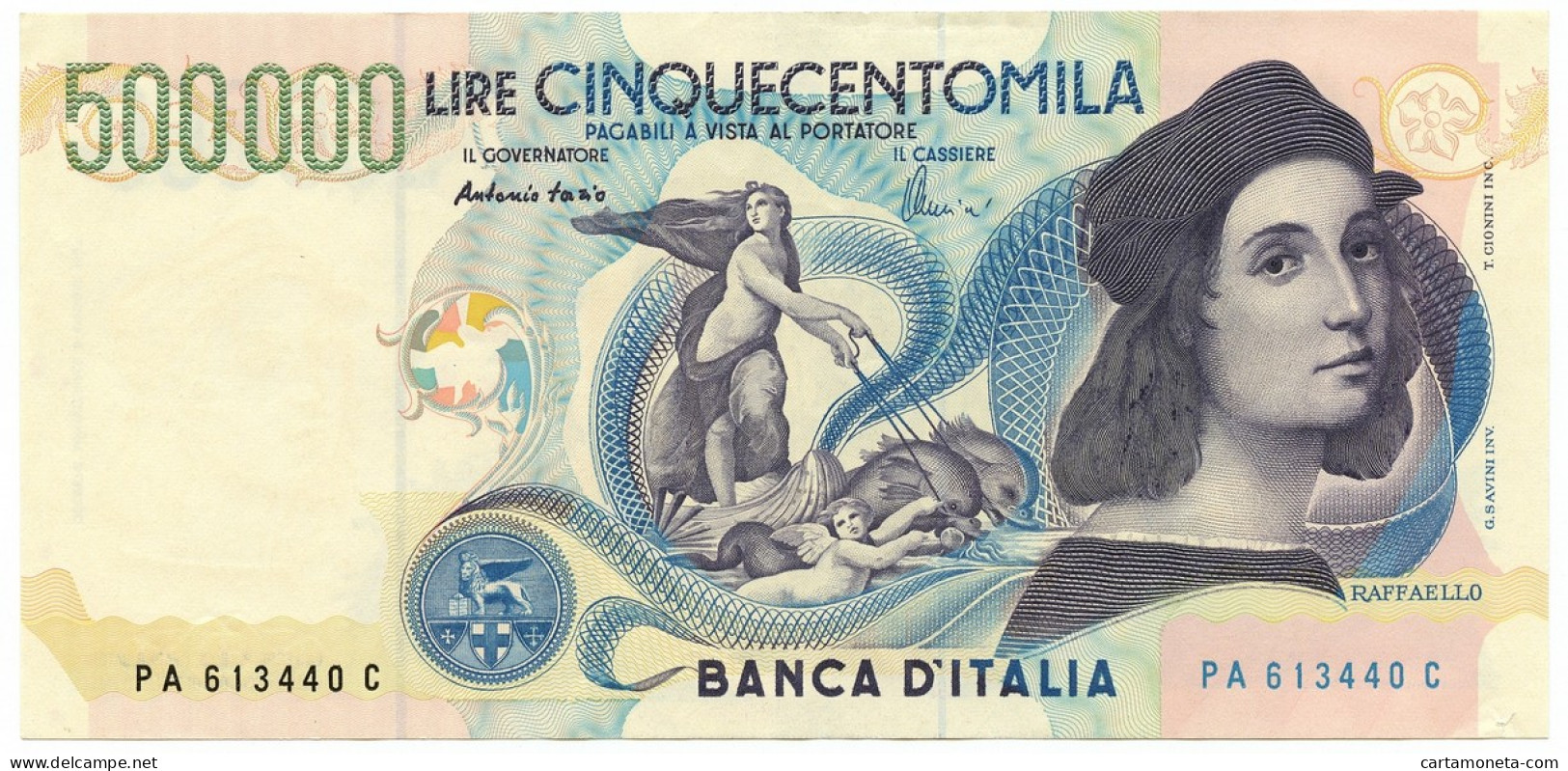 500000 LIRE BANCA D'ITALIA RAFFAELLO LETTERA A 13/05/1997 SPL- - Andere & Zonder Classificatie