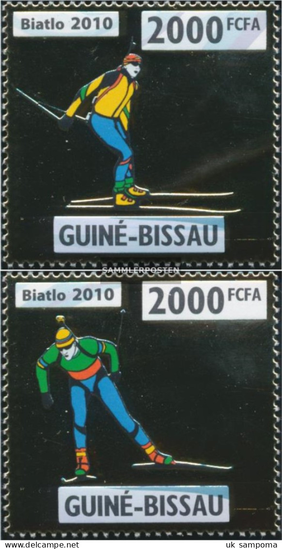 Guinea-Bissau 4660-4661 (complete. Issue) Unmounted Mint / Never Hinged 2010 Biathlon - Guinée-Bissau