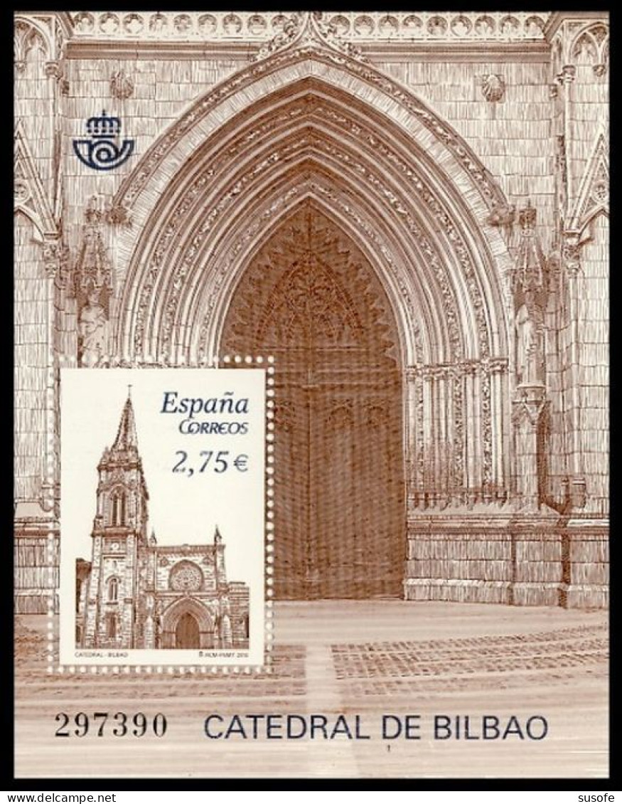España 2010 Edifil 4612 Sello ** HB Catedral Basílica De Santiago Bilbao Michel BL204 Yvert BF195 Spain Stamp Timbre - Nuevos