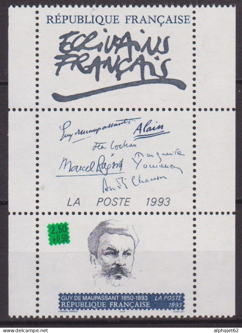 Ecrivains - Littérature - Guy De Maupassant - FRANCE - N° 2799 ** - 1993 - Unused Stamps
