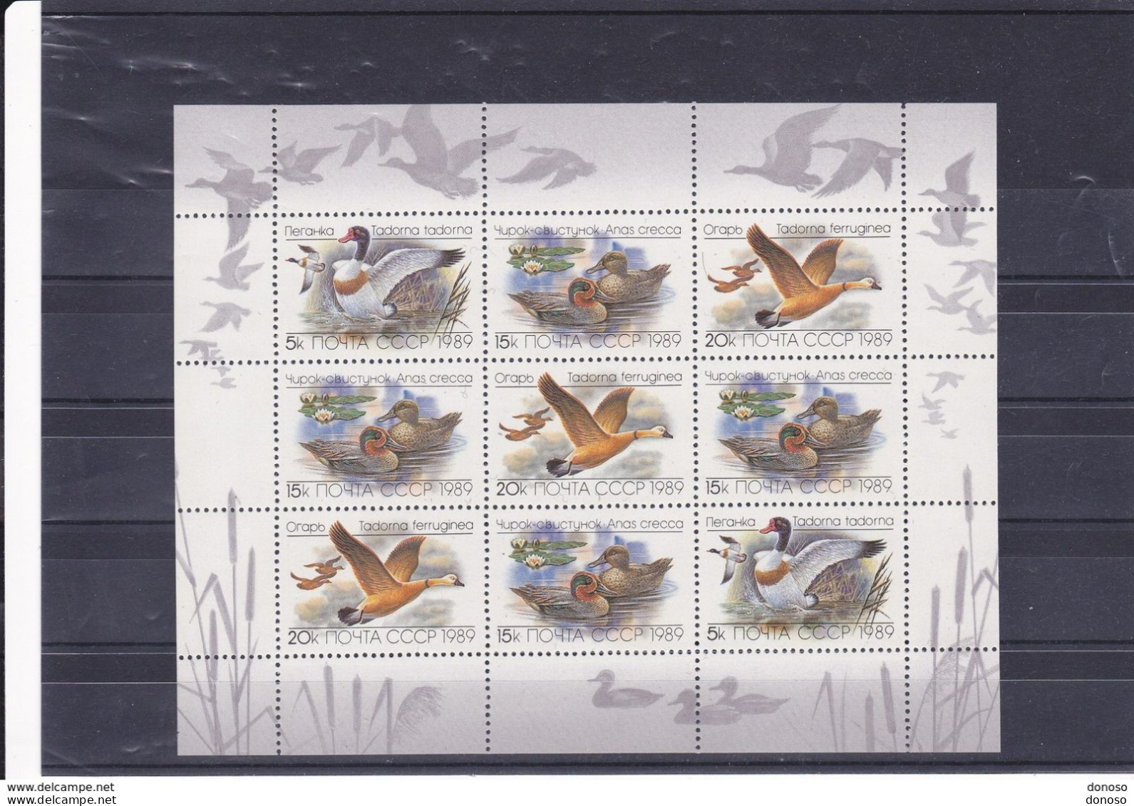URSS 1989 CANARDS FEUILLET Yvert 5641-5643, Michel 5965-5967  NEUF** MNH Cote Yv 12 Euros - Unused Stamps
