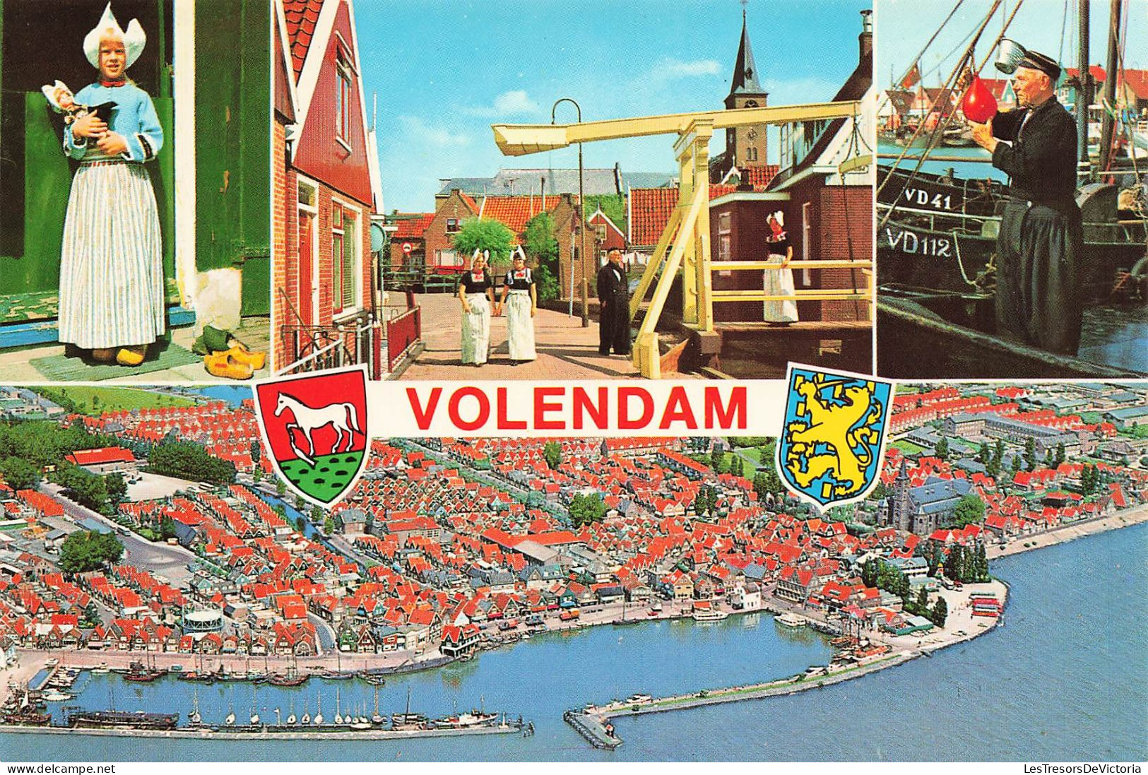 PAYS-BAS - Volendam / Holland - Multi-vues - Animé - Vue Sur Une Partie De La Ville - Carte Postale - Volendam