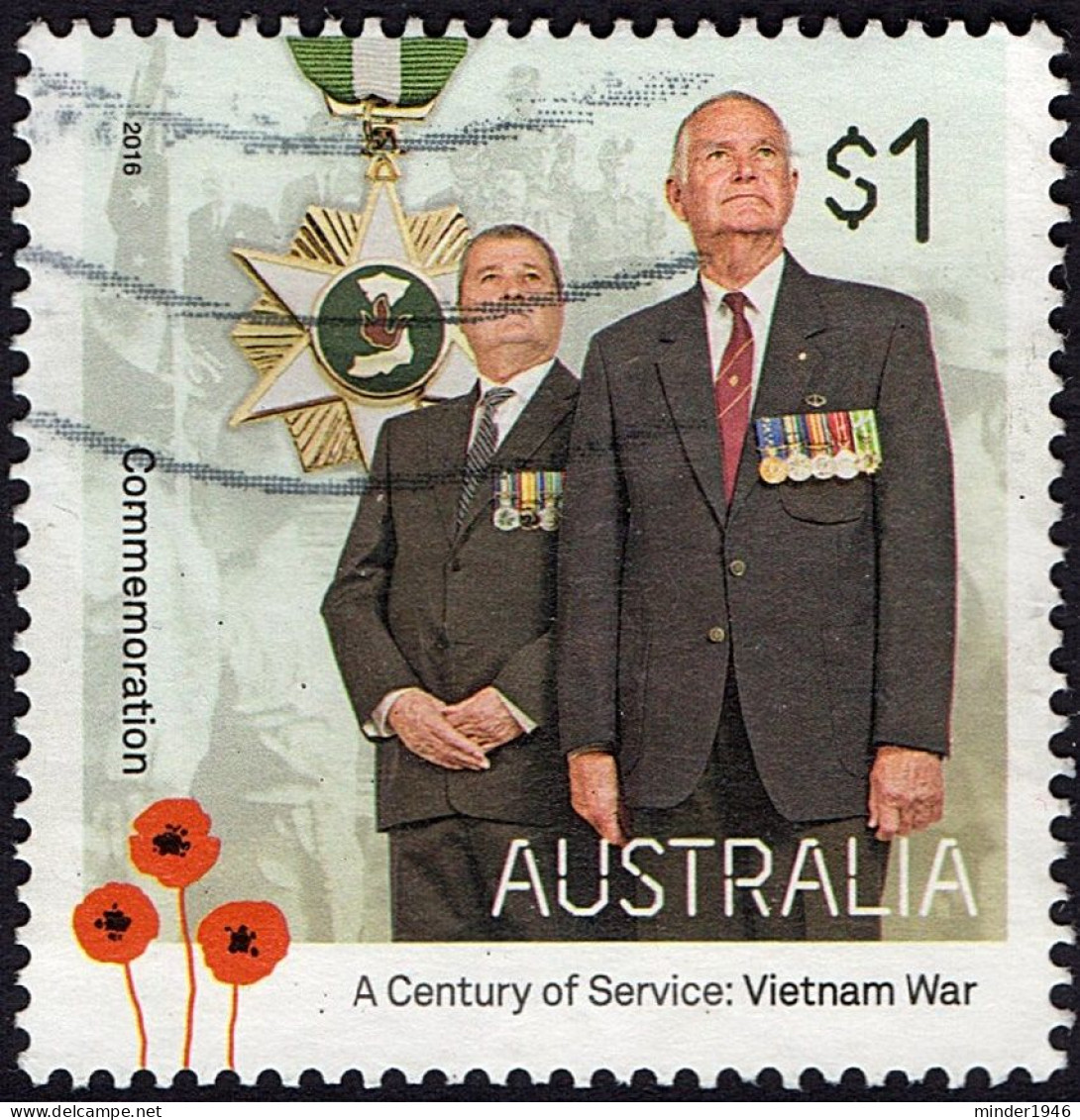 AUSTRALIA 2016 $1 Multicoloured, A Century Of Service-Vietnam War Commemoration Used - Usados