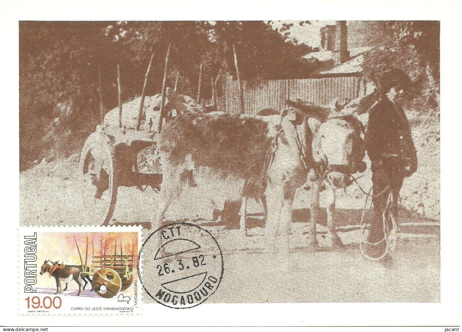 30840 - Carte Maximum - Portugal -  Lubrapex Carro Leste Transmontano Burros - Chars à ânes - Donkey Cart - Cartes-maximum (CM)