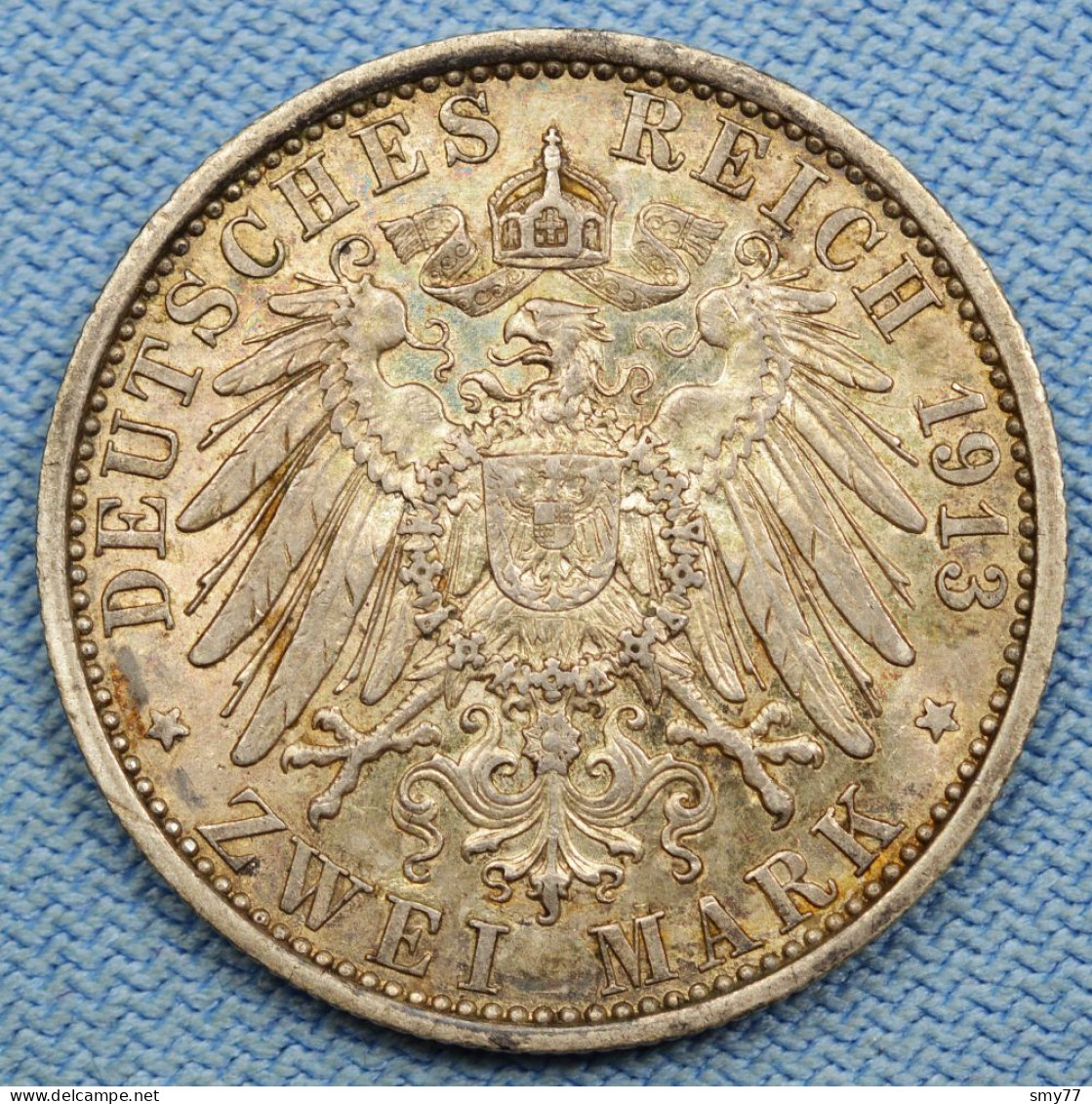 Preussen / Prussia • 2 Mark 1913 • Wilhelm II • Nice Black Patina •  Königreich / Prusse / German States • [24-727] - Otros & Sin Clasificación