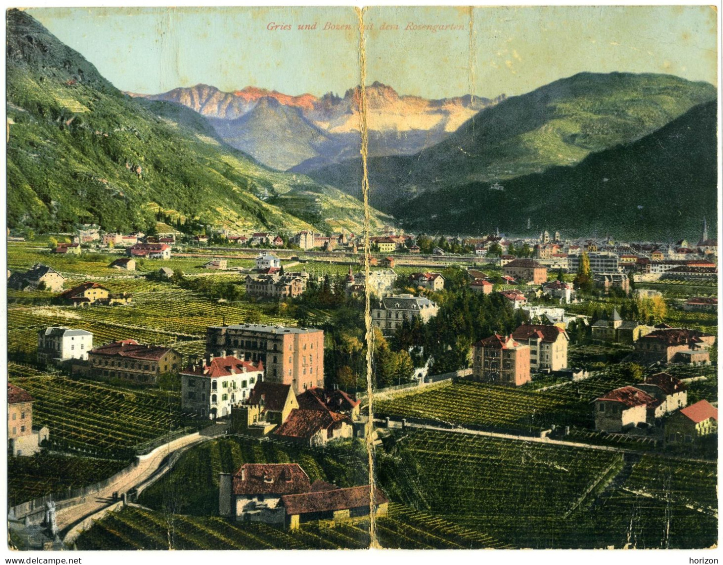 G.464  Gries Und BOZEN Mit Rosengarten - Cartolina Doppia - Bolzano (Bozen)