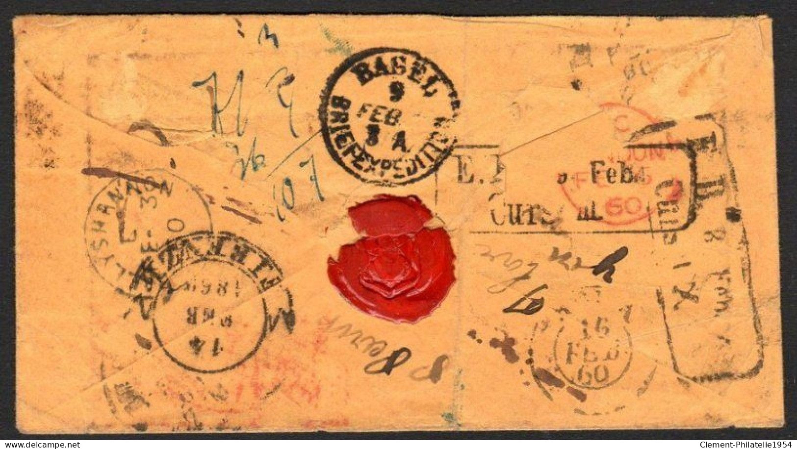 1860 Cover From Ballyshannon To The Poet Robert Browning In Florence, Forwarded To Rome - Prephilately