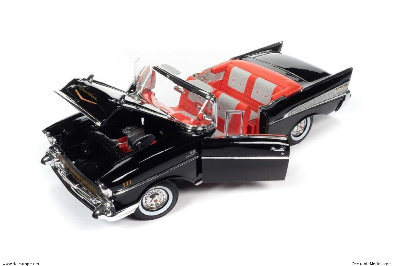 AutoWorld - CHEVROLET BEL AIR Convertible 1957 Noir 007 Dr. No Réf. AWSS134 Neuf 1/18 - Otros & Sin Clasificación