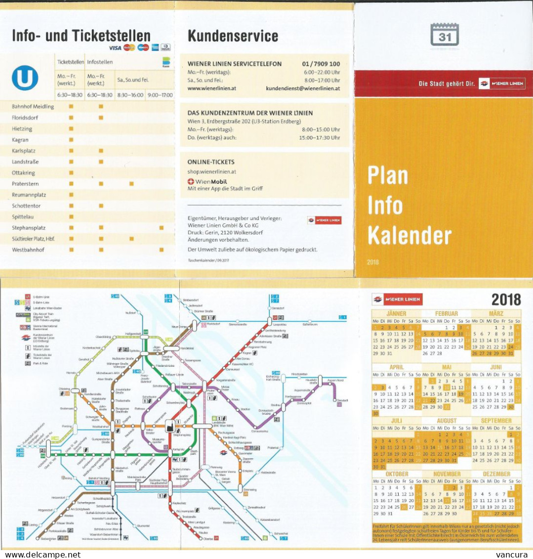Austria City Plan And Calendar 2018 - Andere & Zonder Classificatie
