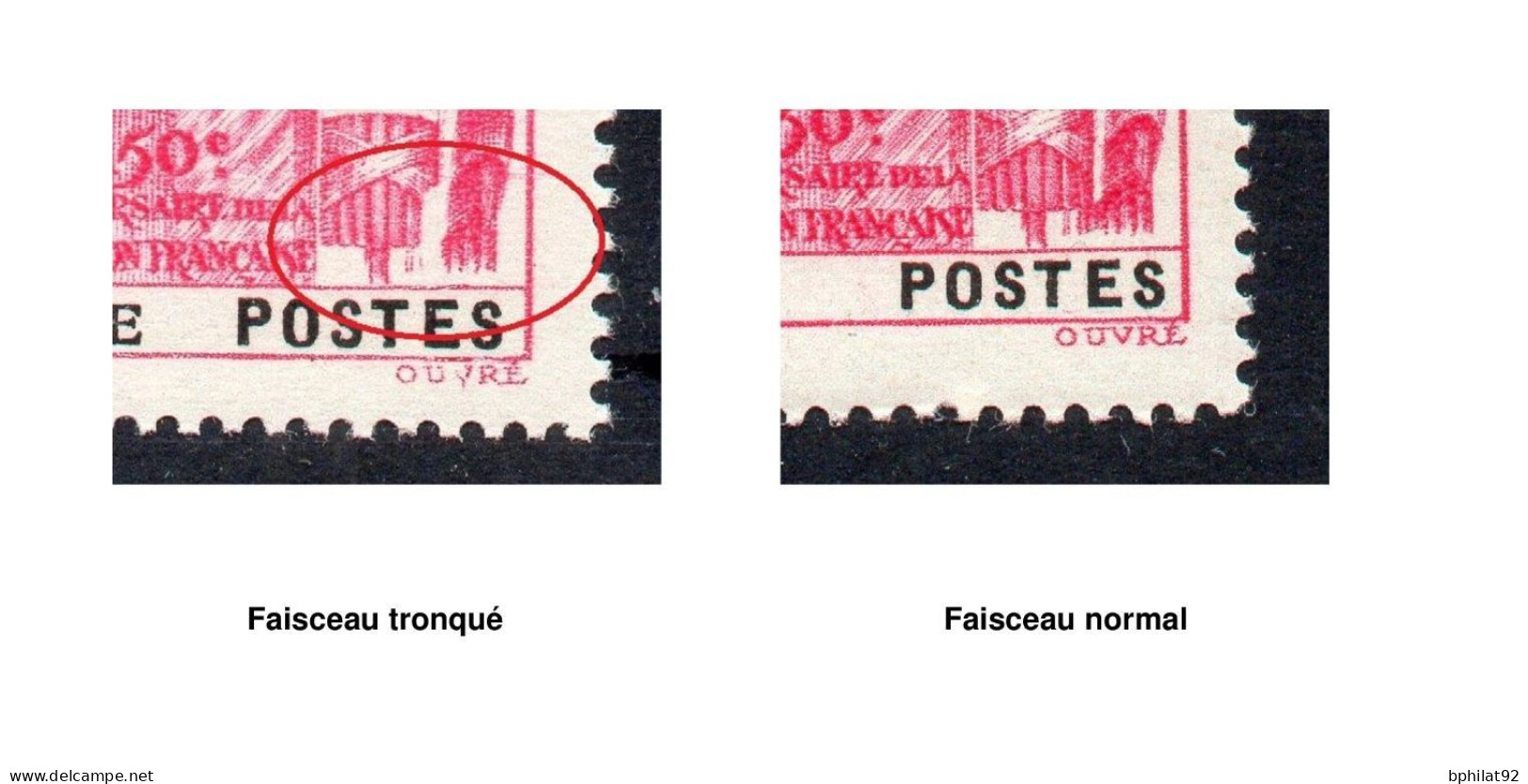 !!! DAHOMEY, SERIE BASTILLE N°115/119 NEUVE ** 4 VALEURS VARIETE FAISCEAU TRONQUE - Unused Stamps