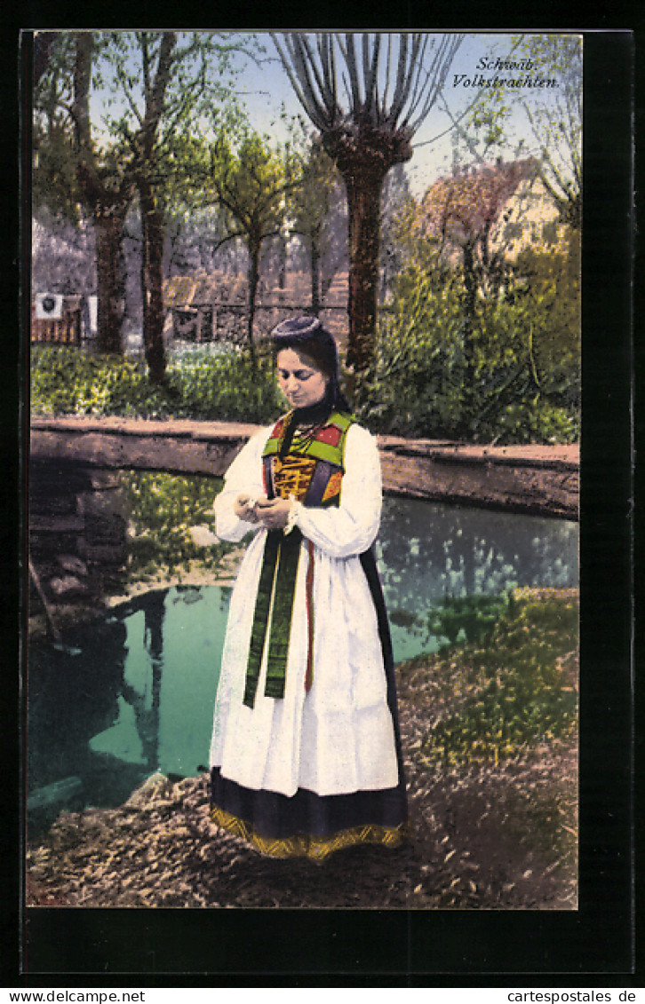 AK Frau In Schwäbischer Tracht  - Costumes