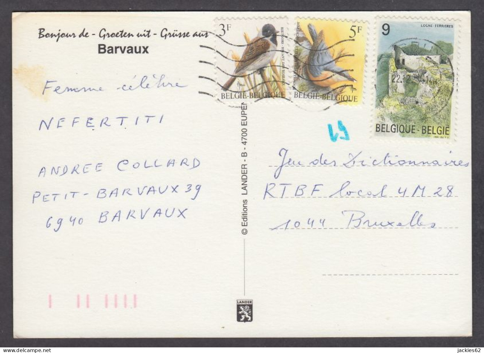 119441/ BARVAUX, Bonjour De - Durbuy