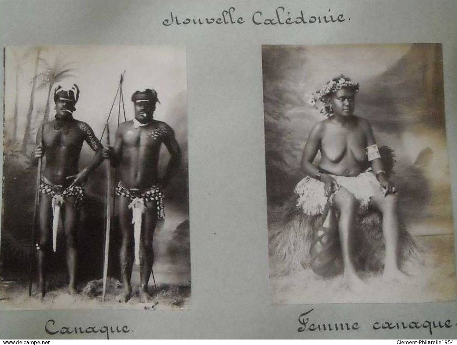 Nouvelle calcedonie ethnique exceptionnel album de photos (environs 100) tres ancien themes rares a voir vraiment