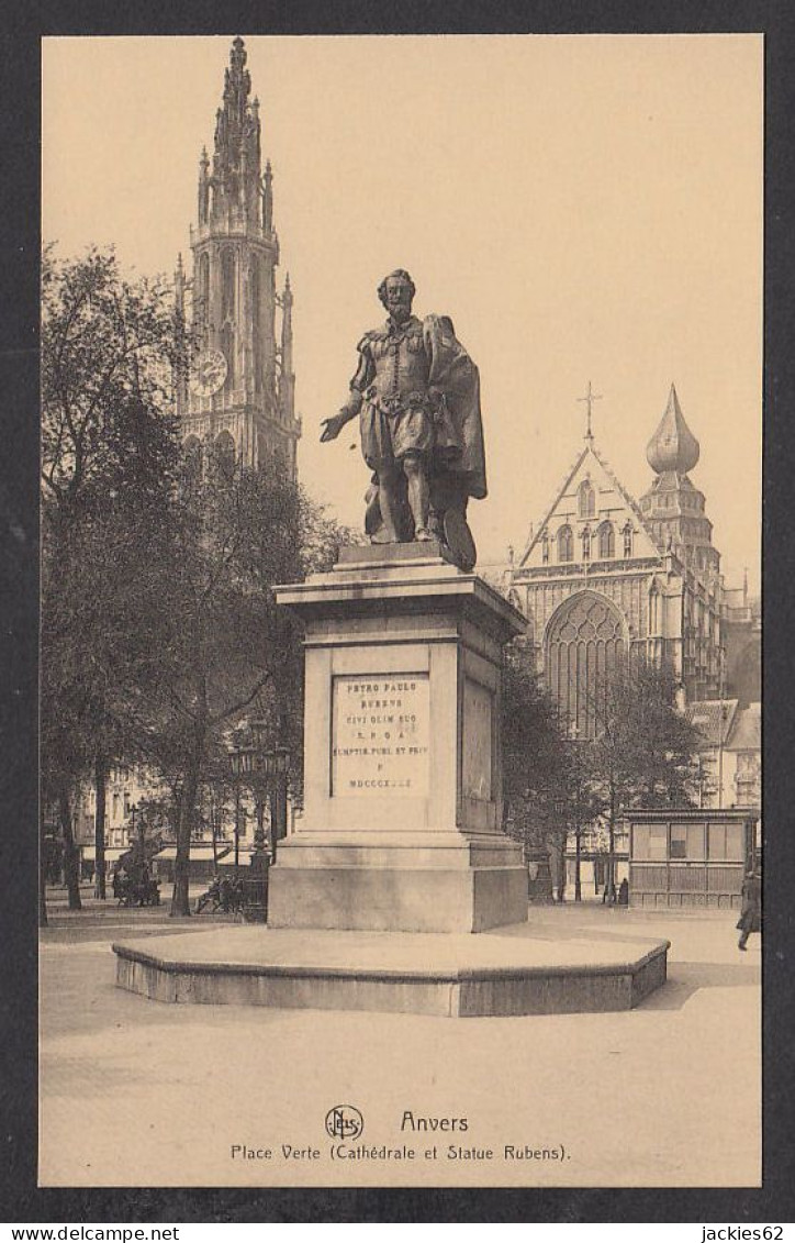 103872/ ANTWERPEN, Statue Rubens Et Cathédrale, Place Verte - Antwerpen