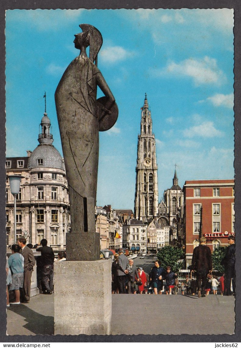103930/ ANTWERPEN, Standbeeld *Minerva*, Suikerrui En Kathedraal - Antwerpen