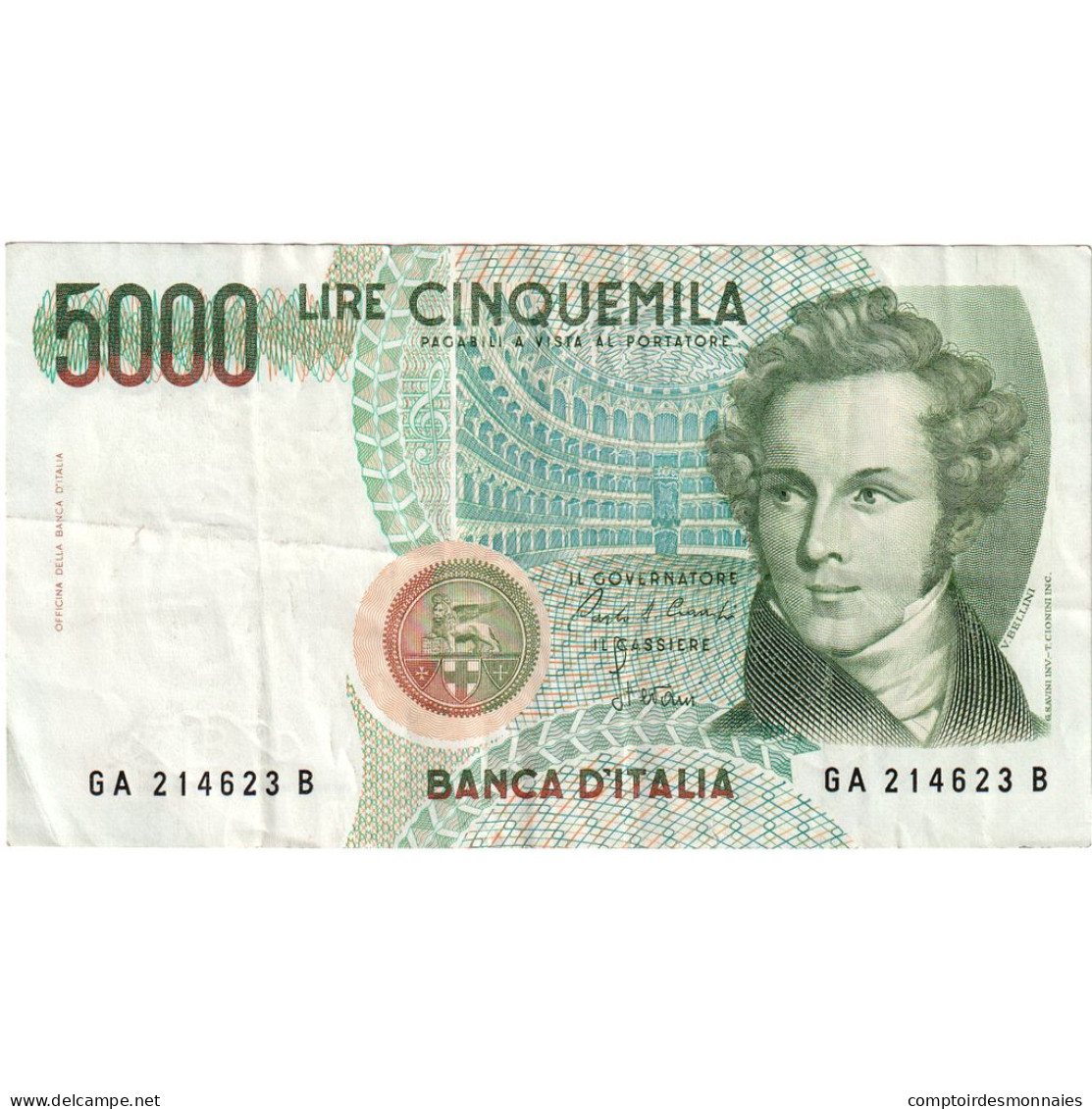 Italie, 5000 Lire, Undated (1985), 1985-01-04, KM:111c, TB - 5000 Lire