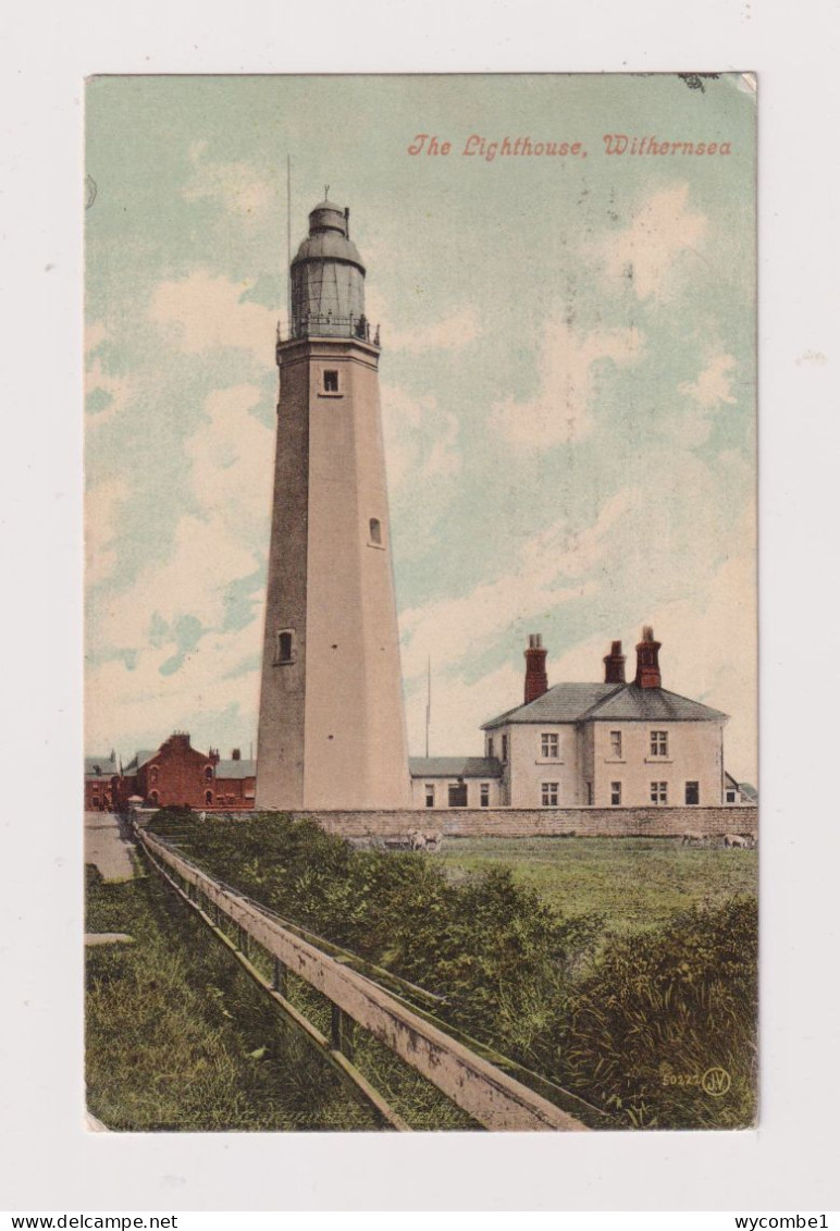 ENGLAND - Withernsea The Lighthouse Used Vintage Postcard - Autres & Non Classés
