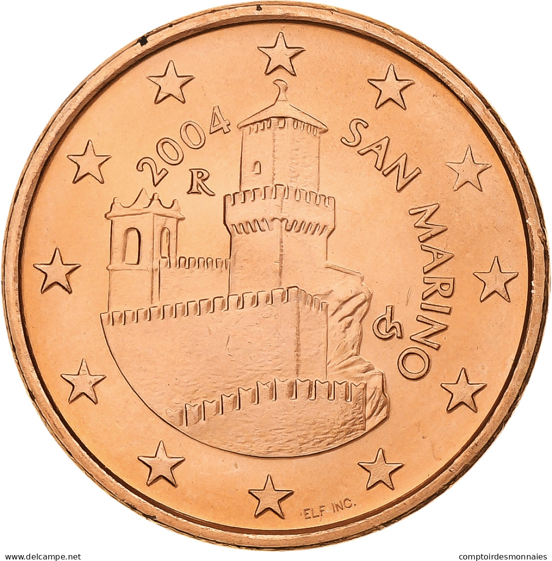 Saint Marin , 5 Euro Cent, 2004, Rome, Cuivre Plaqué Acier, FDC - San Marino