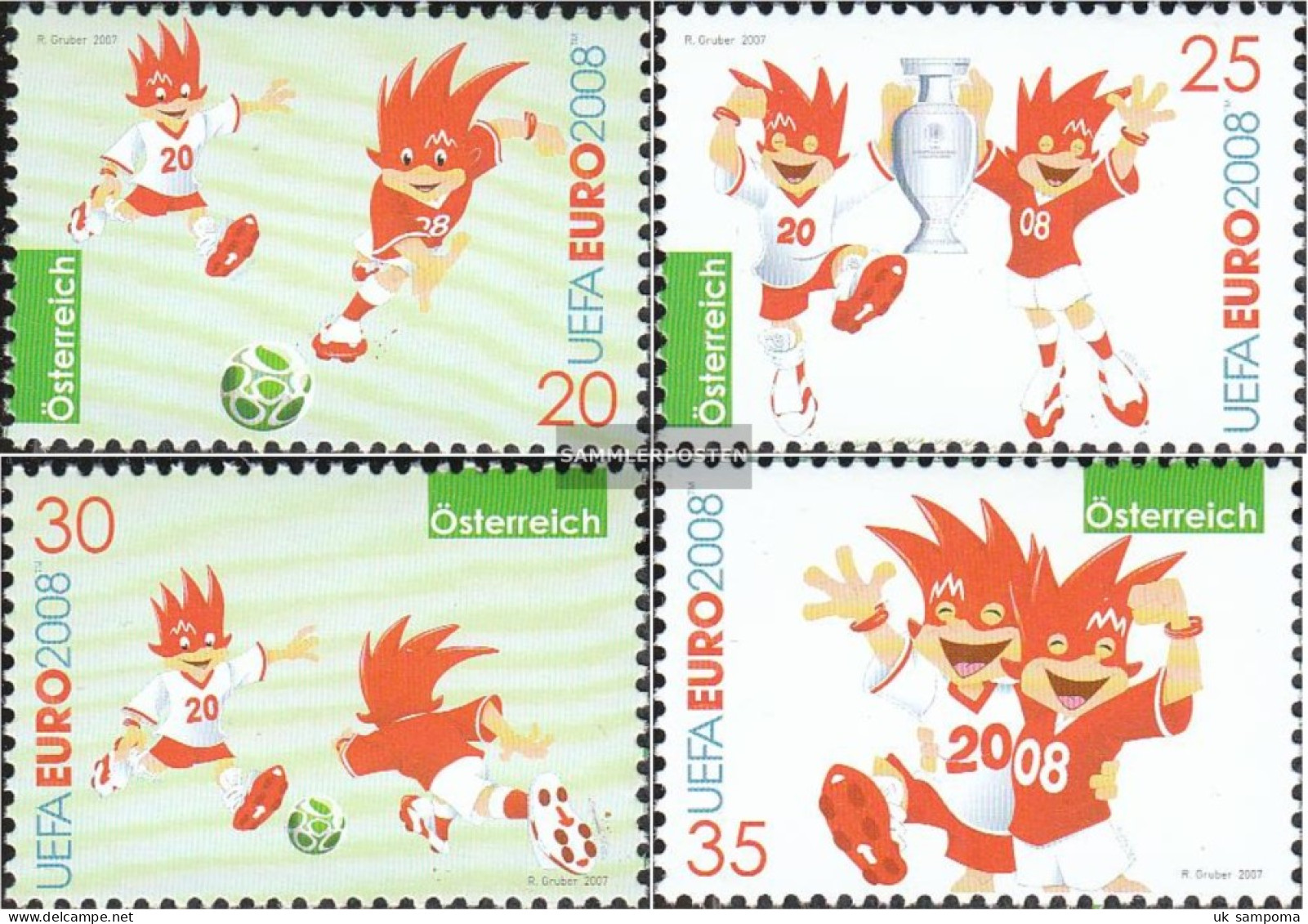 Austria 2665-2668 (complete Issue) Unmounted Mint / Never Hinged 2007 Football - Unused Stamps