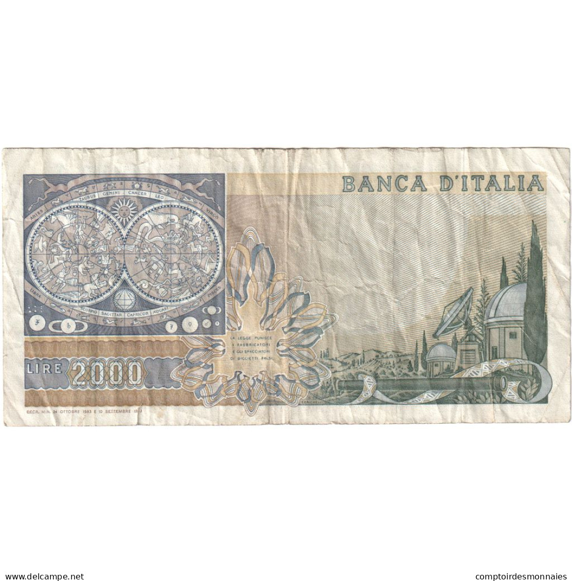 Billet, Italie, 2000 Lire, KM:103b, B - 2000 Liras