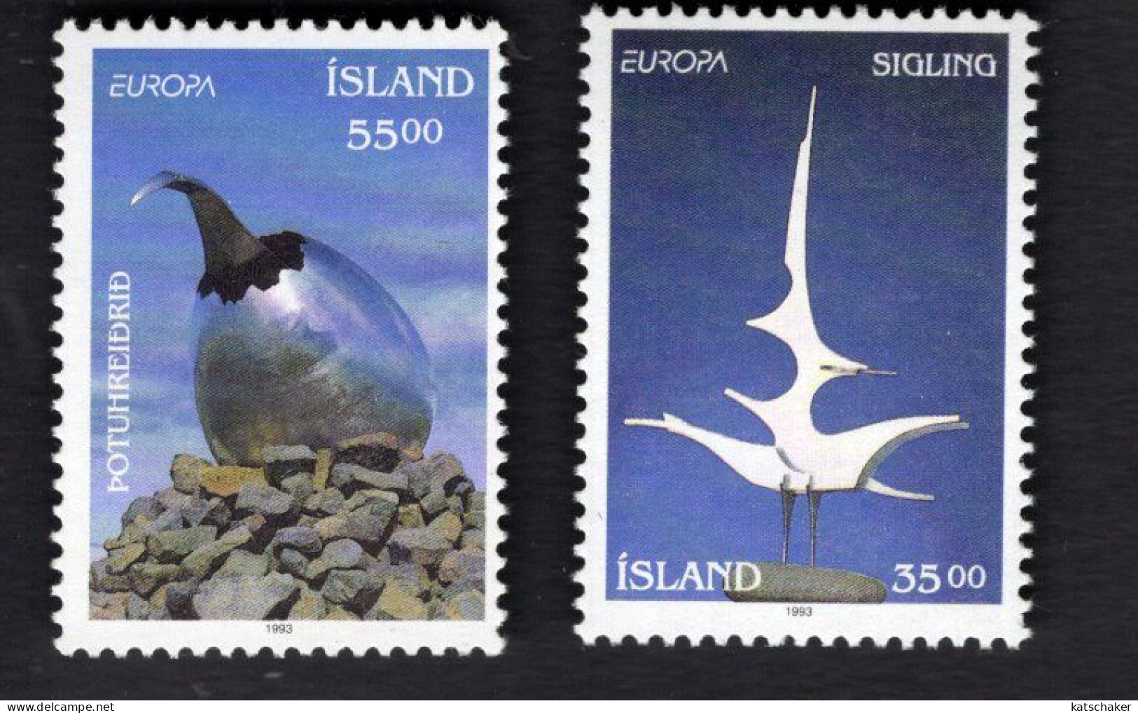 2021743271 1993 SCOTT 770 771 (XX)  POSTFRIS MINT NEVER HINGED - EUROPA ISSUE - SCULPTURES - Unused Stamps
