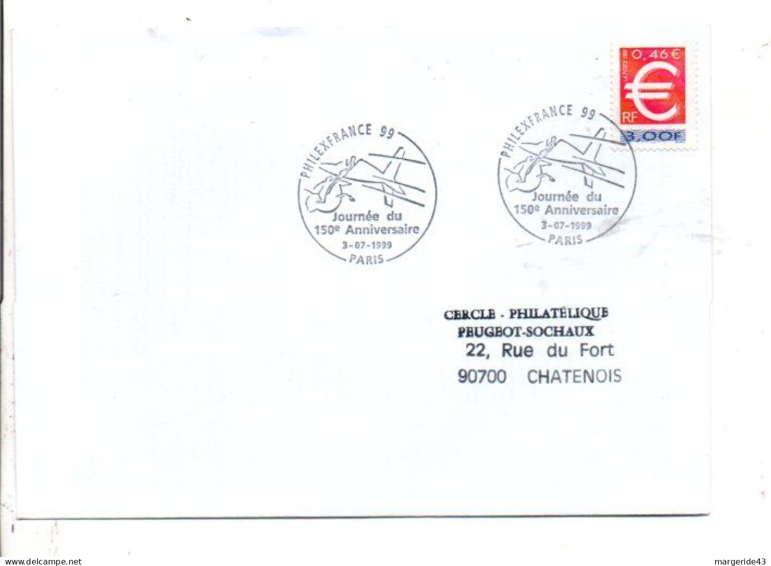 LES 10 OBLITERATIONS COMMEMORATIVES DE PHILEXFRANCE 99 PARIS