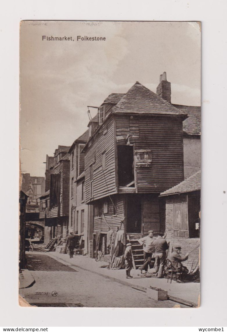 ENGLAND - Folkestone Fishmarket Used Vintage Postcard - Folkestone