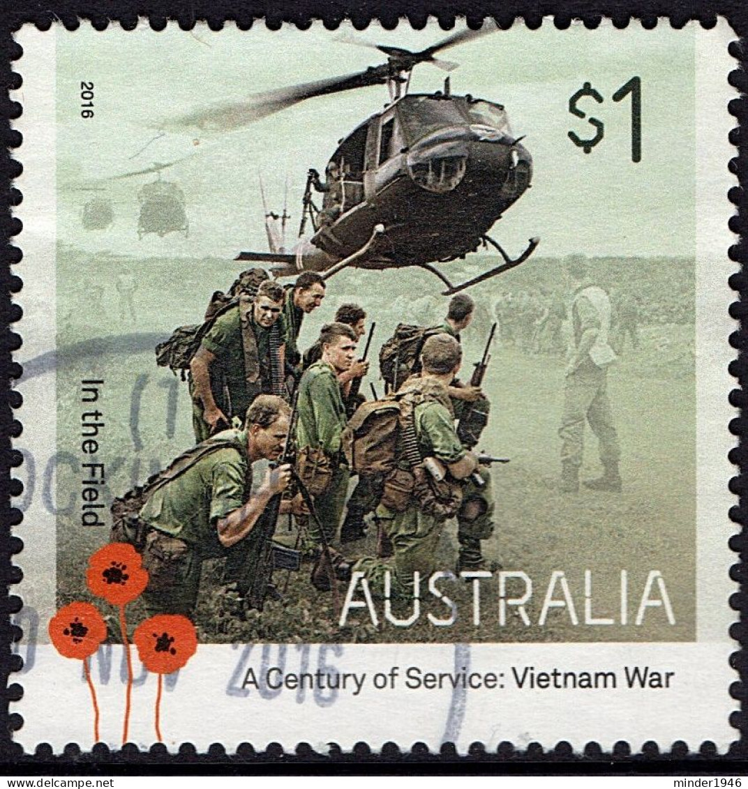 AUSTRALIA 2016 $1 Multicoloured, A Century Of Service-Vietnam War In The Field Used - Used Stamps