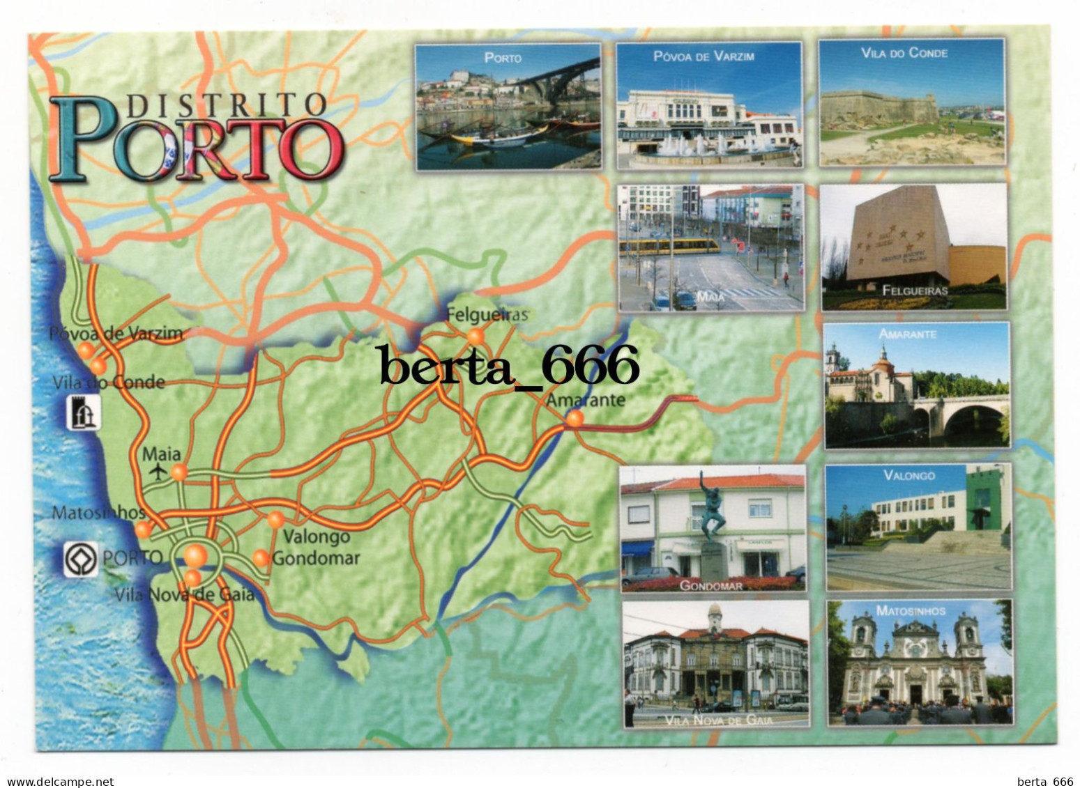 Portugal * Porto District Map - Porto