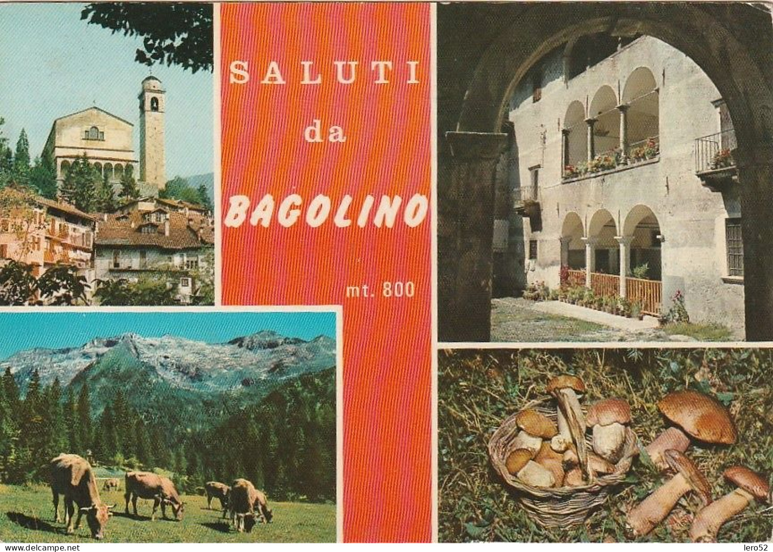 SALUTI DA BAGOLINO VEDUTINE VIAGGIATA - Brescia