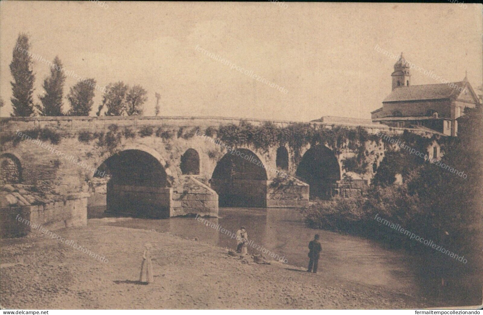 Cr55 Cartolina Benevento Citta' Ponte Lebroso  1915 Campania - Benevento