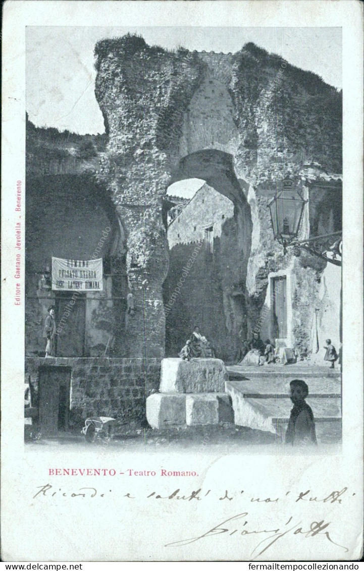 Cr57 Cartolina Benevento Citta' Teatro Romano 1901  Campania - Benevento