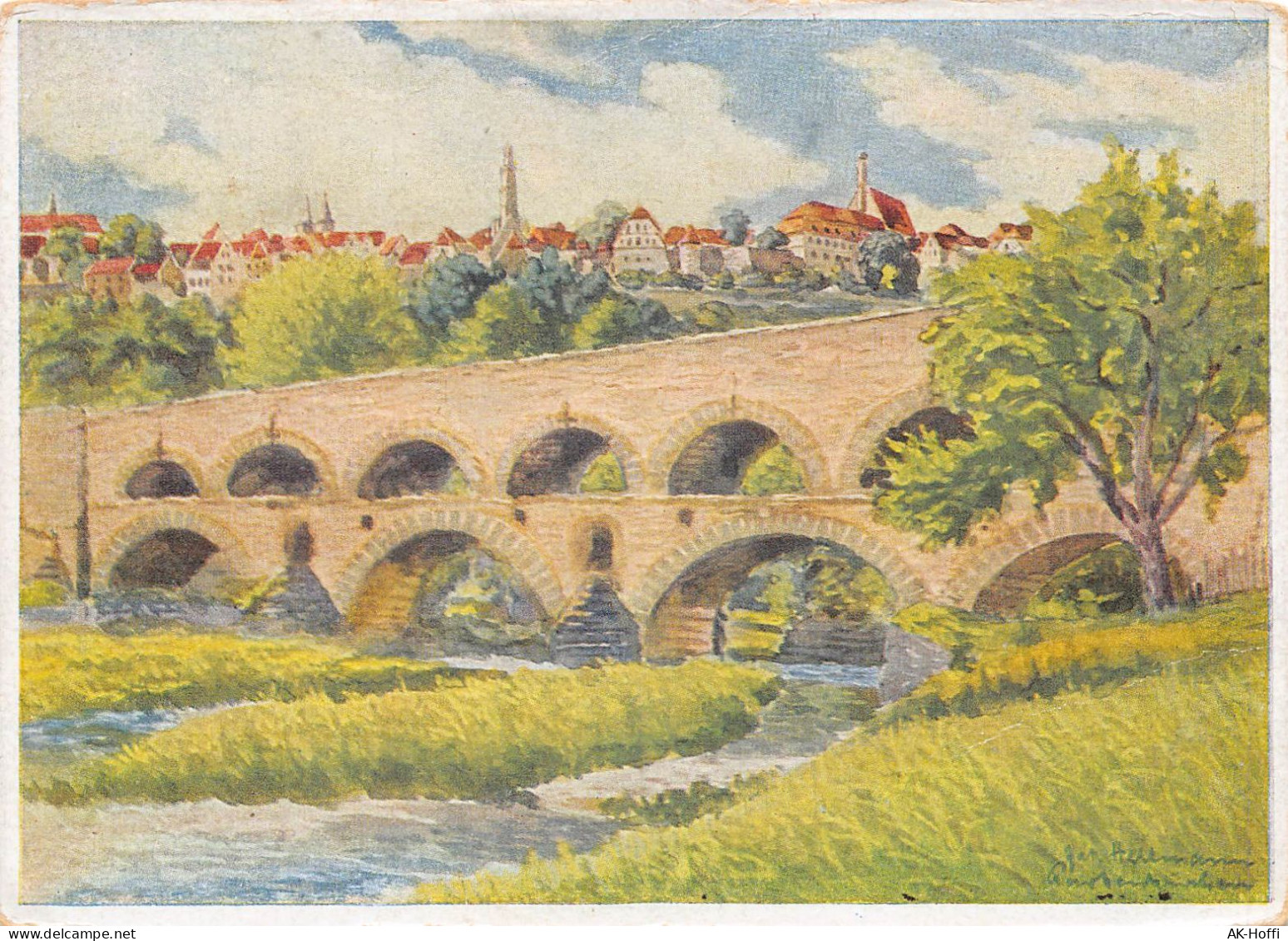 Rothenburg Ob Der Tauber - Nach Dem Originalgemälde Von J. Hellmann,Doppelbrücke - Rothenburg O. D. Tauber