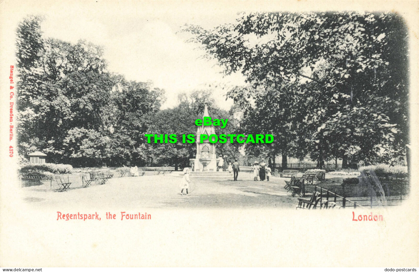 R595570 Regentspark. Fountain. London. Stengel. 4370 - Sonstige & Ohne Zuordnung