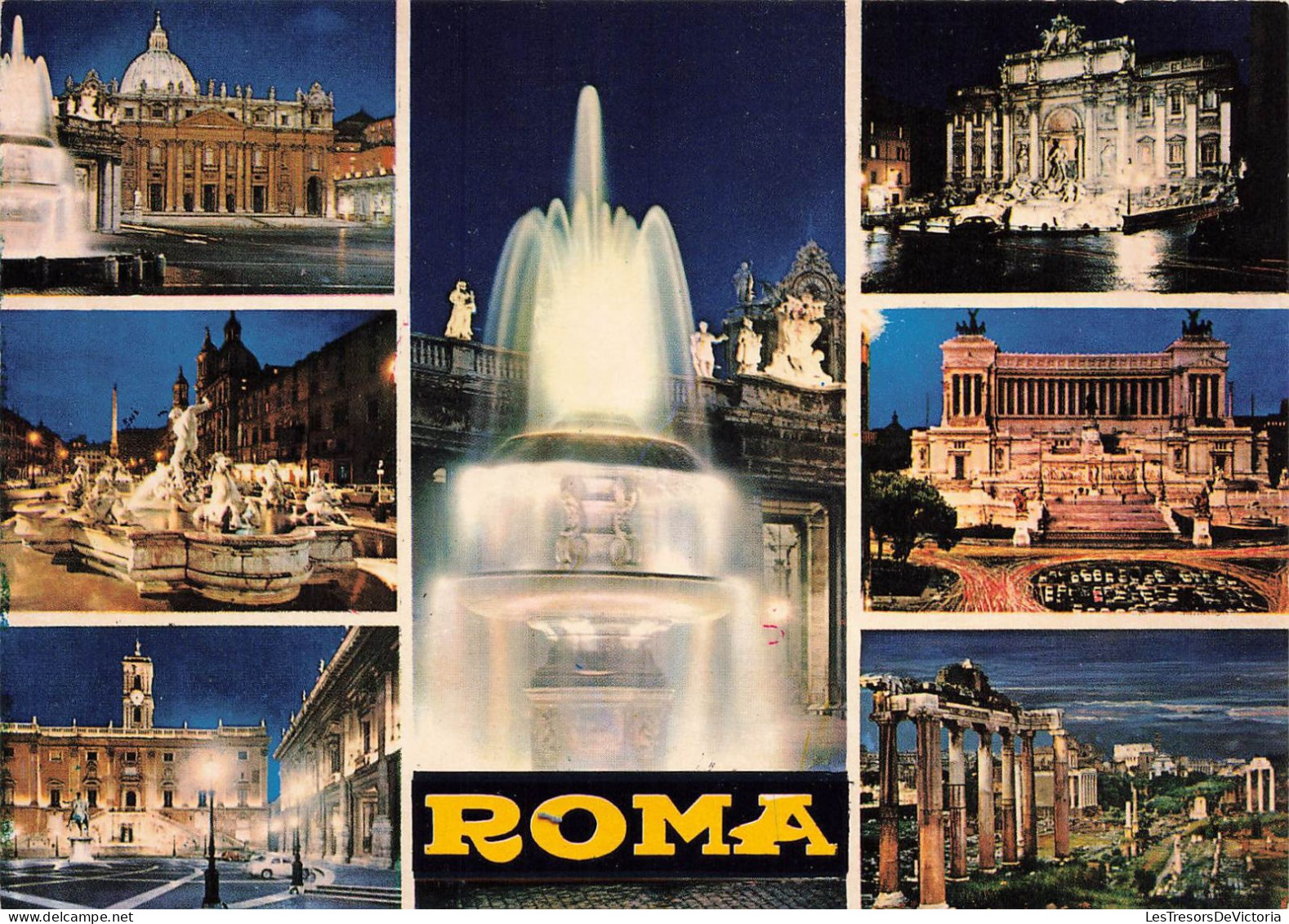 ITALIE - Roma - Multi-vues De Différents Endroits - Fontaine - Carte Postale - Andere Monumenten & Gebouwen