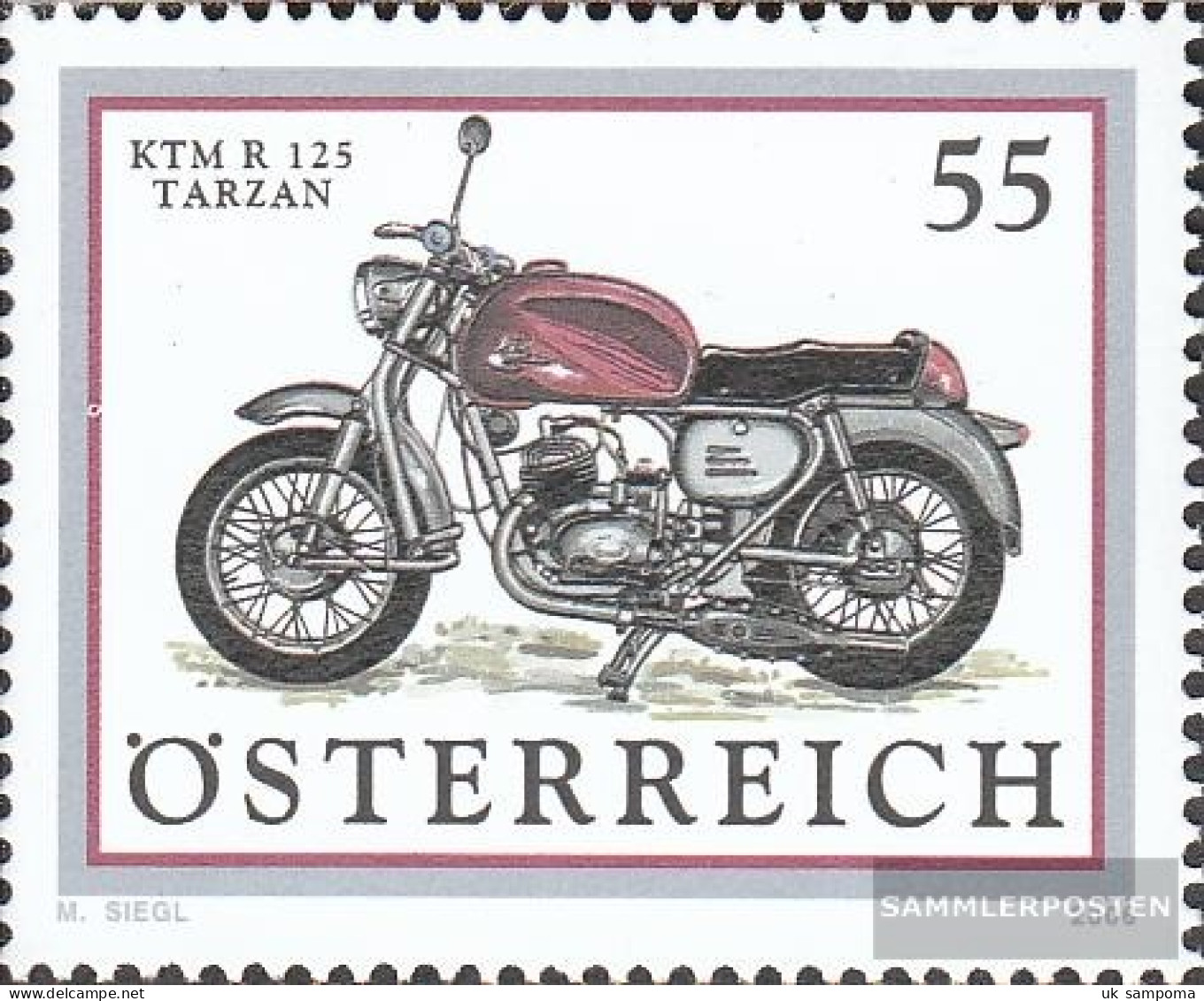 Austria 2615 (complete Issue) Unmounted Mint / Never Hinged 2006 Motorcycles - Unused Stamps
