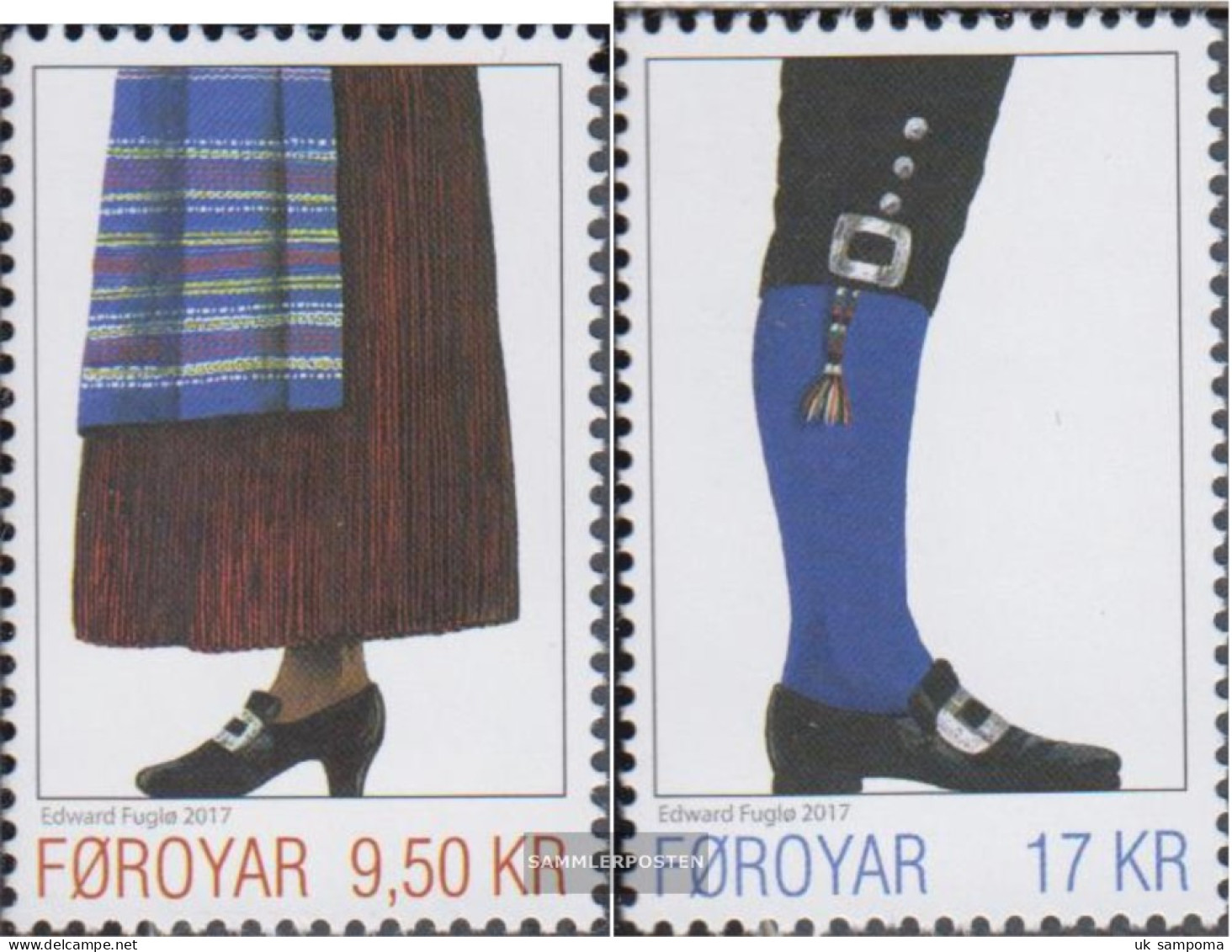 Denmark - Faroe Islands 905-906 (complete Issue) Unmounted Mint / Never Hinged 2017 Costume National - Faroe Islands